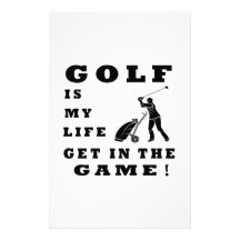 Golf Is My Life Custom Stationery