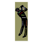 Golf Motivational Words, Sport  BookMark Business Card Templates