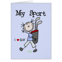 Golf My Sport T-shirts and Gifts Greeting Cards