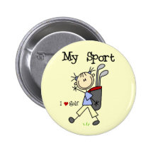 Golf My Sport T-shirts and Gifts Pinback Buttons