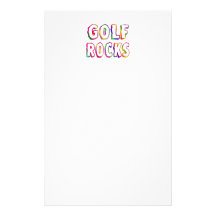 Golf Rocks Customized Stationery
