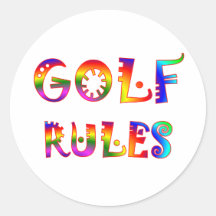 Golf Rules Round Sticker