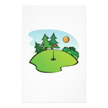 Golf Scene Personalized Stationery