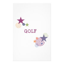 Golf Swirl Stationery Design