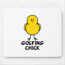 Golfing Chick Mouse Pad