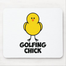Golfing Chick Mousepad