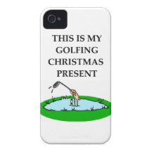 golfing christmas Case-Mate iPhone 4 cases