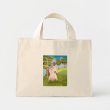 GOLFING COW CANVAS BAGS