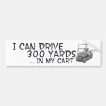 Golfing Drive Bumper Sticker