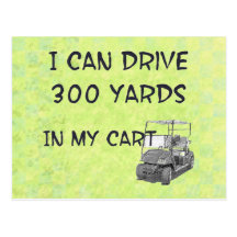 Golfing Drive Post Cards