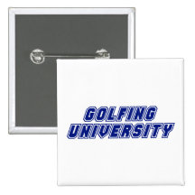 Golfing University Button