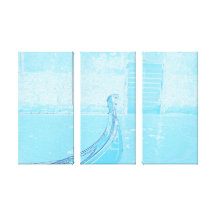 Gondola in Aquamarine Canvas Print