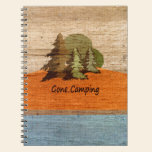 Gone Camping Wood Look Nature Lovers notebooks