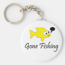 Gone fishing key chain