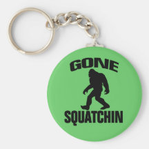 Gone Squatchin - Black and Light Green Key Chains