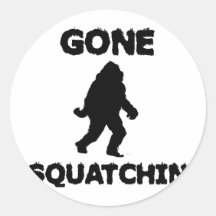 Gone Squatchin Round Stickers