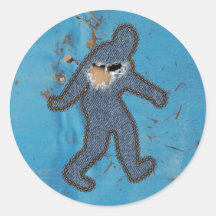 Gone Squatchin Vintage Round Stickers
