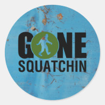 Gone Squatchin Vintage Stickers