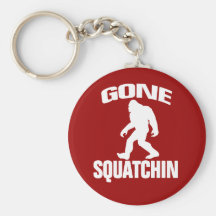 Gone Squatchin - White and Red Key Chains