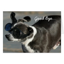 Good Bye chihuahua greeting card