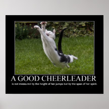 Good Cheerleader Cat Artwork Posters
