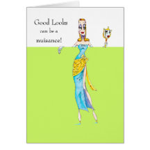 Good Looks birthday or friendship card