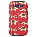 Good luck elephants cherry red cute nature pattern galaxy s3 cover