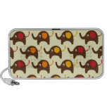 Good luck elephants kawaii cute nature pattern tan laptop speakers