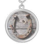 Good Luck Rural Horseshoe Sterling Silver Necklace