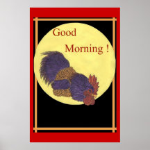 Good Morning Rooster Poster