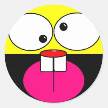 goofy face sticker