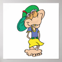 goofy geek troll print