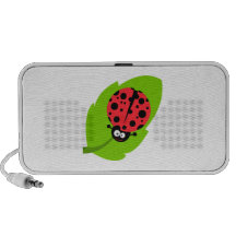 goofy ladybug on a leaf mp3 speakers