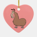 goofy llama cartoon ornament