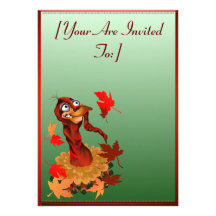 Goofy Thanksgiving turkey.  Happy Holidays. inv... Custom Announcement