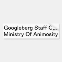 Googleberg Staff Car moa sticker Bumper Sticker