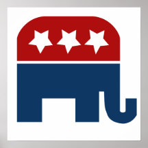 GOP elephant Logo republican design Poster