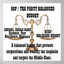 GOP/TEA PARTY BALANCED BUDGET POSTER