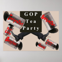 GOP/TeaParty Kicking the Cans Poster