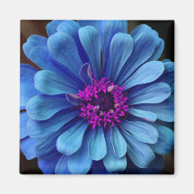 Gorgeous Blue & Violet Flower Refrigerator Magnet