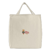 Gorgeous Embroidered Christmas Ornament Tote Bag
