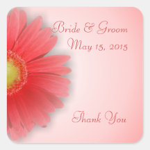 Gorgeous Gerbera Wedding Stickers