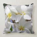 Gorgeous Hawaiian Plumeria Flowers Throw Pillow pillows