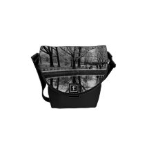 Gorgeous Winter Landscape in Central Park Messenger Bags