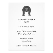 Gorilla Cartoon Invite