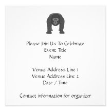 Gorilla Cartoon Personalized Invitations