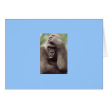 GORILLA THINKING GREETING CARDS