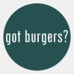 got burgers? round sticker