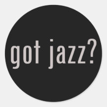 got jazz? round stickers