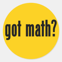 got math? round stickers